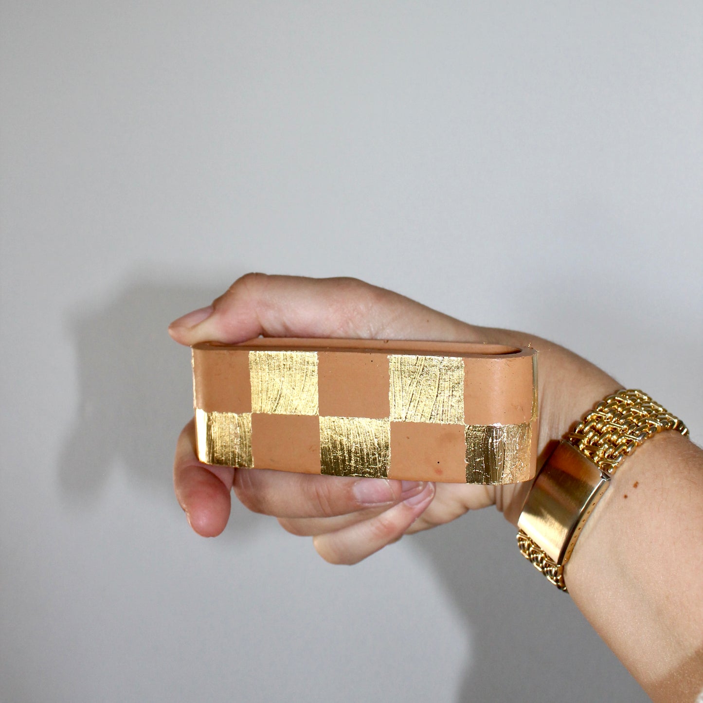 Checkered Business Card Holder