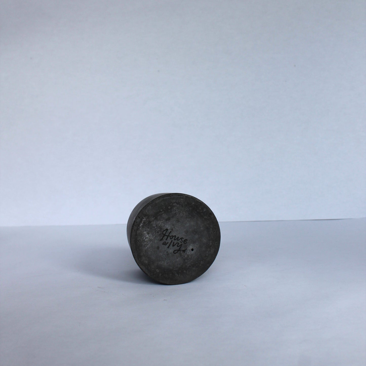 Black concrete object on a white background