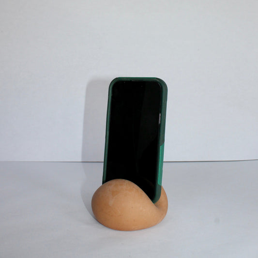 concrete phone stand on a white background