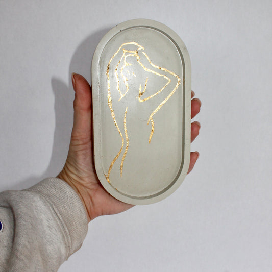 Warehouse Sale Gold Body Oval Tray