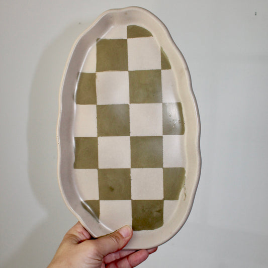 Warehouse Sale Checkered Oyster Tray