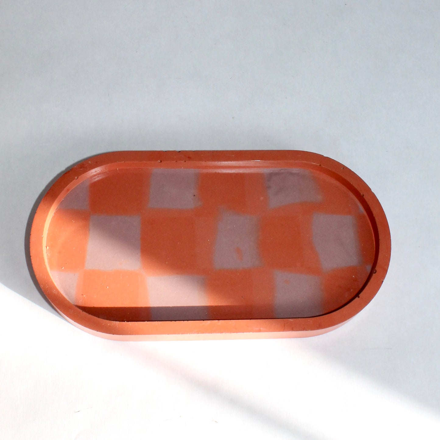 Warehouse Sale Checkered Oval Tray