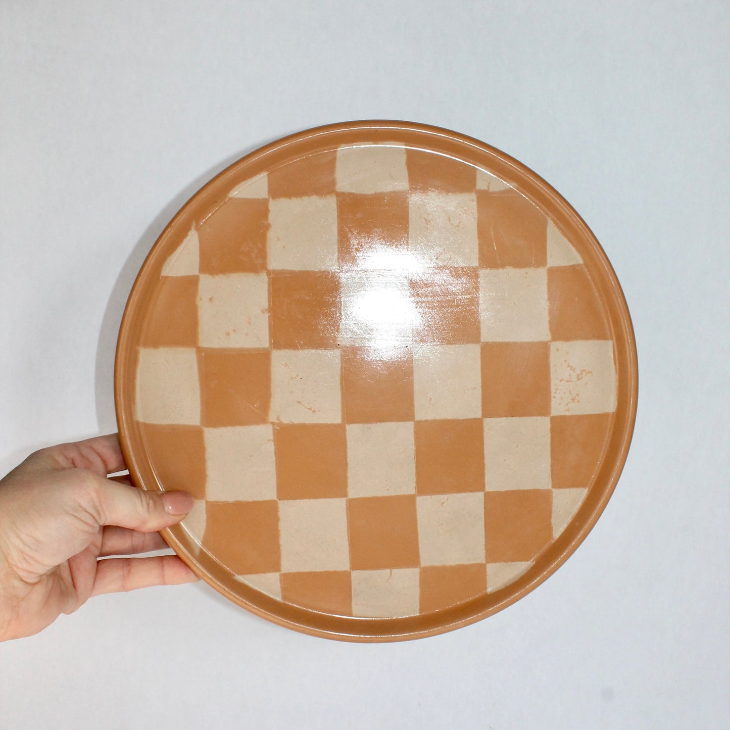 Warehouse Sale Round Checkered Tray