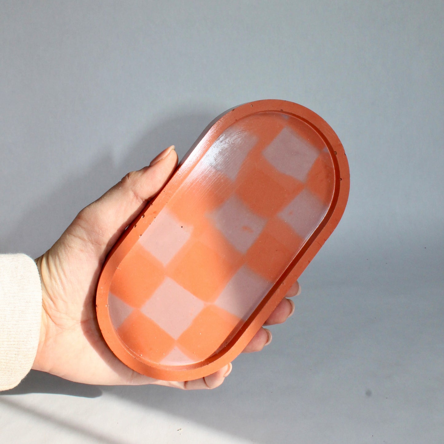 Warehouse Sale Checkered Oval Tray