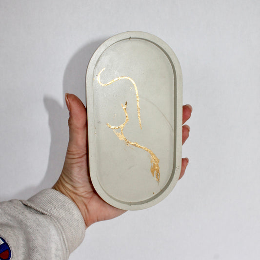 Warehouse Sale Gold Body Oval Tray