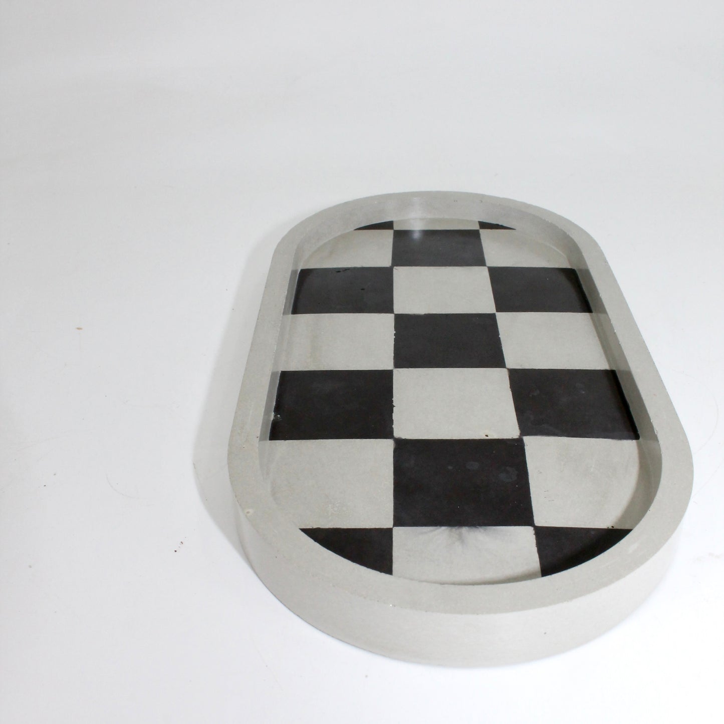 Checkered Favorite Oval Tray
