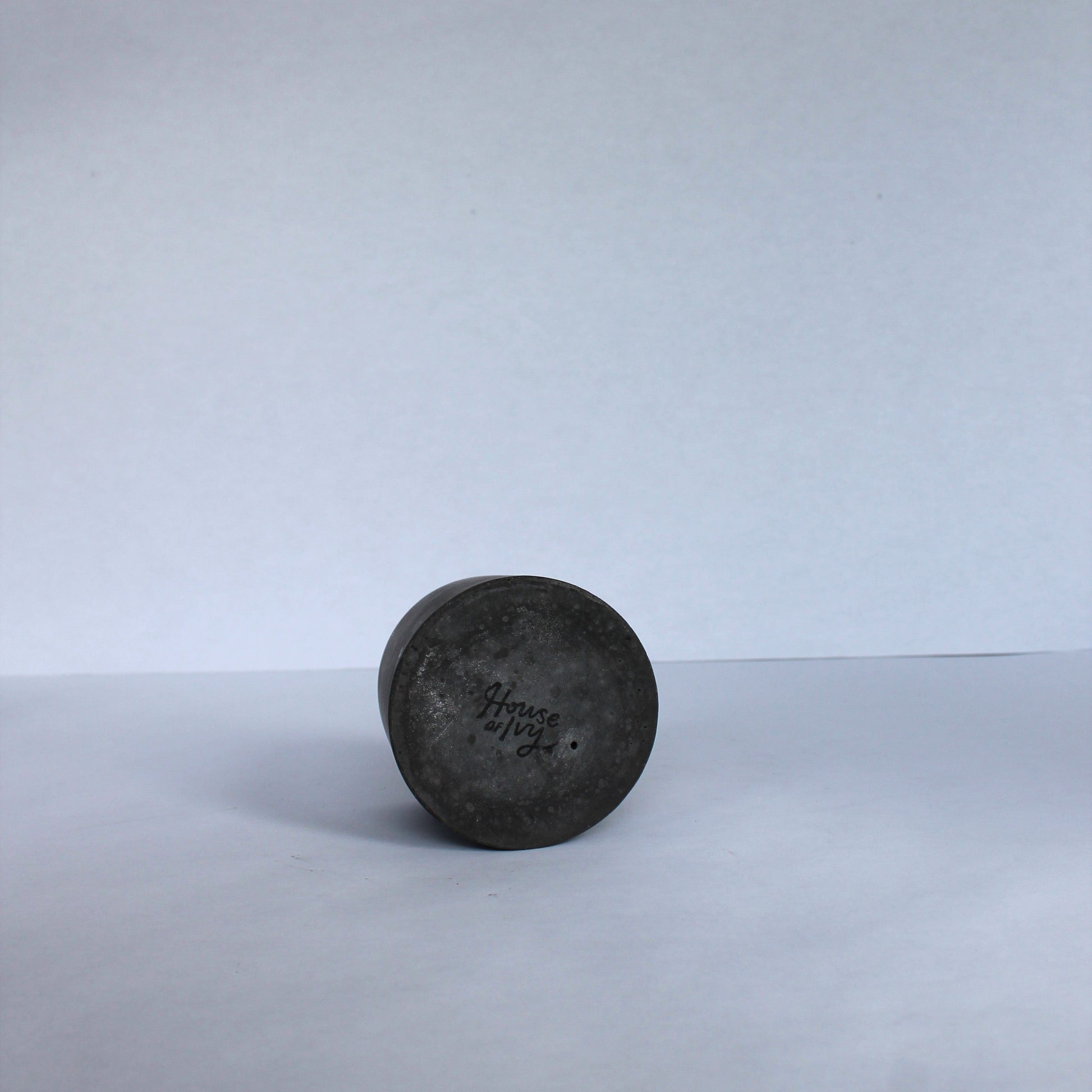 Black concrete object on a white background