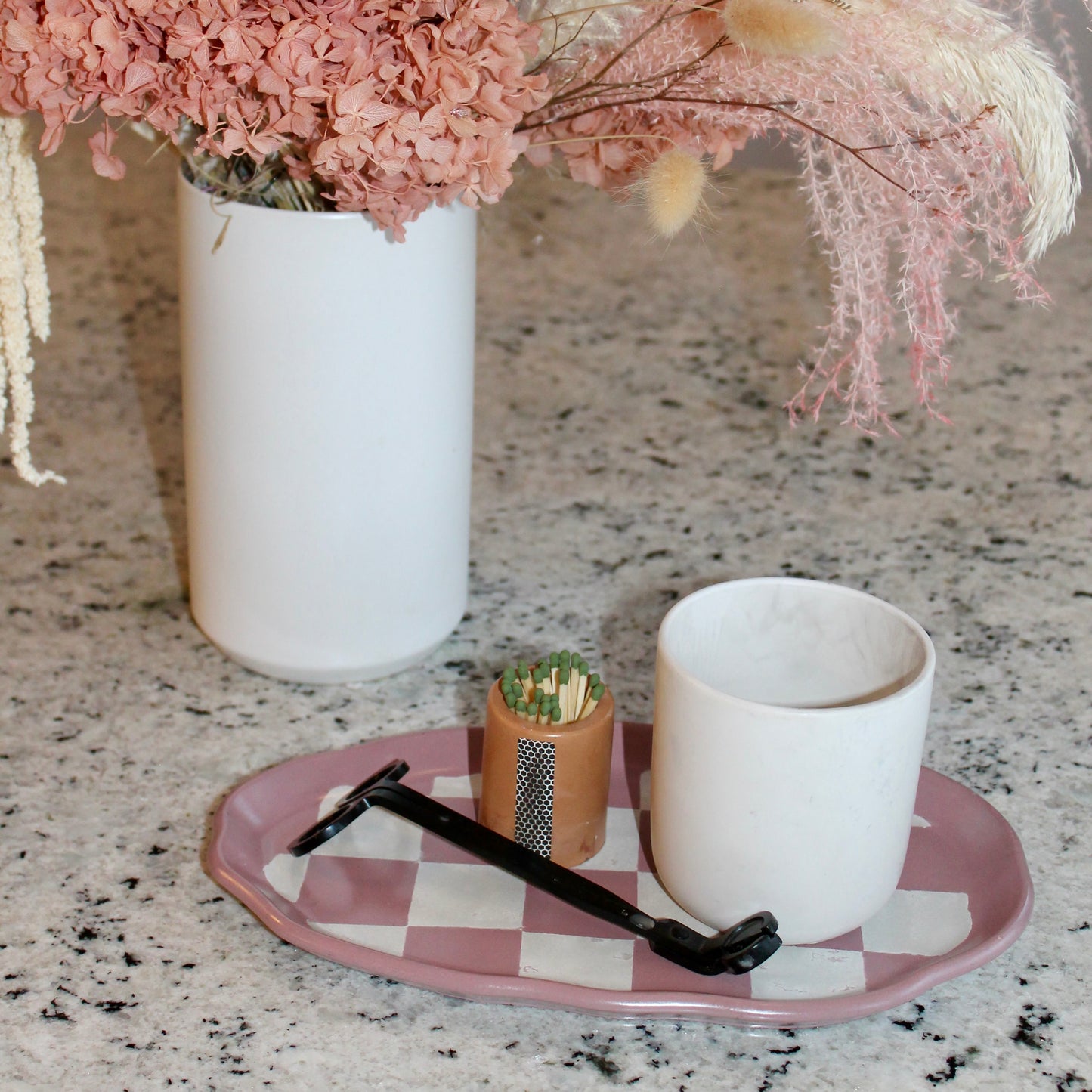 Colorful Checkered Oyster Tray